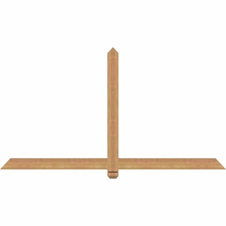 Ekena Millwork Eugene Smooth Timber Gable Bracket, Western Red Cedar, 72"W x 39"H x 1 1/2"D x 3 1/2"F, 13/12 Pitch GBW072X39X0204EUG00SWR